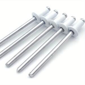 50pcs 흰색 페인트 블라인드 리벳 라운드 헤드  알루미늄 강철 홈 장식 산업 패스너 DIA1/8