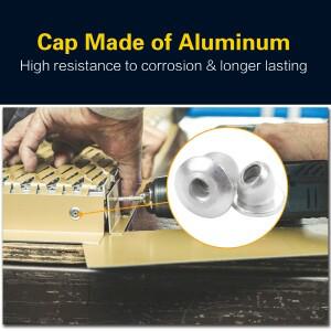 385개 8가지 크기 알루미늄 블라인드 리벳(3.2x6/8/10/12mm 5x8/10/12/16mm) 팝 리벳 모음 키트(실버)