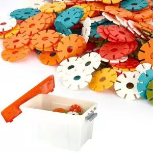 유아완구 창의력 입체 모양 만들기 눈꽃블록 사각블럭