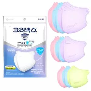 [보리보리/어린숨]크리넥스 라이트핏 쿨 마스크 비말차단 KFAD 슬림앤쿨 새부리형 5매 유한킴벌리