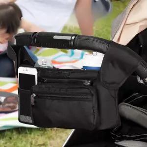 유모차 수납 가방 다용도 액세서리 바구니 유모차 정리함 포켓 휴대폰 기저귀 물통