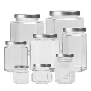 육각병 유리병 45~730g 8가지 사이즈 꿀병 쨈병 과일청 유리 밀폐용기