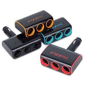 카데코 퍼즐 4컬러 접이식 3구소켓 다용도 멀티소켓 시거잭 충전기 차량용