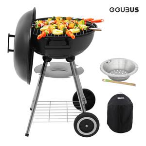 꾸버스 바베큐그릴 애플43 베이직SET 숯통+커버 BBQ 숯불 직화 훈제 펜션 야외 대형