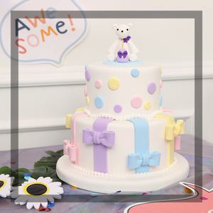 큐티베이비 모형케이크 클레이 어린이집생일케이크