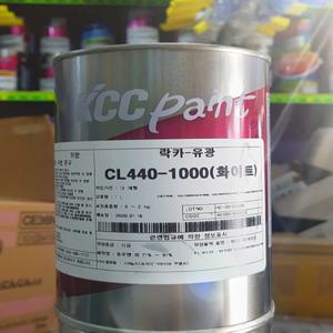 KCC 락카페인트 4L CL440 백색 조색 기본색상 유광 반광 무광 목재 철재용 유성