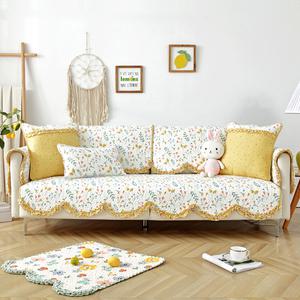 러빙랩 쟈드 쁘띠 순면 쇼파패드 논슬립 4인용 쇼파 90x240cm