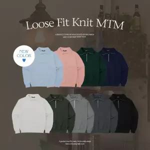 핫핑 코르 루즈핏 반집업 아노락 골지니트맨투맨