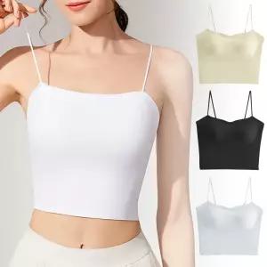 심리스 노와이어 브라 끈나시 크롭 브라캡 일체형 패드 탈부착 가능 빅사이즈 여름 튜브탑