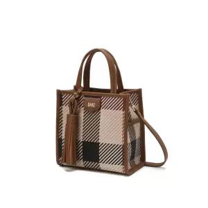 [롯데백화점]닥스 액세서리 [쇼핑백동봉]브라운 빅하우스체크 스몰 토트백 DCBA3F687
