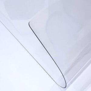 유리대용 PVC 투명 매트 / 유치원 어린이집 공부상 식탁 친환경 보호필름 100X50cm (사각/반원형)