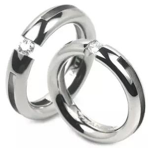 T-718 DIA CO 다이아몬드 티타늄 커플링 반지 이니셜무료 무료배송 맞춤제작 평생AS