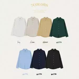 핫핑 [7컬러][만능코디] 센딩 루즈핏 카라 긴팔셔츠