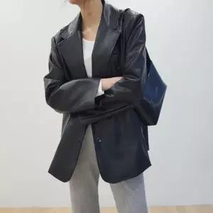 [하프클럽/헤이데이즈]1138 박시 오버핏 가죽 레더 자켓