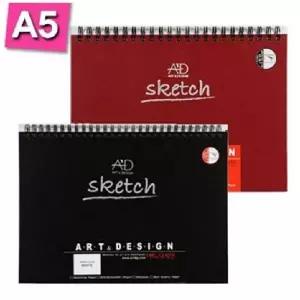 적색 양장스케치북 A5 105g 튜닝 80장/화방/미술/그림/드로잉/수채화/아트/용품/스케치/그리기/전문가용