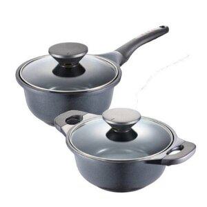 [쉐프앤쿡]풍년 펄블랙IH 통주물 세라믹코팅 냄비세트 20cm편수+22cm양수