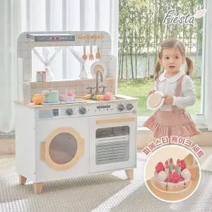 [피에스타] 우드 주방놀이 슈크레 + 케이크 세트