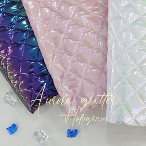 원단마트 누빔천 반마 다이아 누빔원단 오로라 글리터 홀로그램 3컬러(a3449)