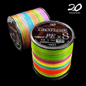 타코루어 5색8합사줄 1000m PE라인 0.8호 1.0호 3호 낚시줄 다운샷 강한줄 문어