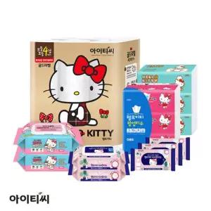 L+[헬로키티] 골드라벨 종합 선물세트 (두루마리+팝업티슈+키친타올+물티슈+행주티슈)