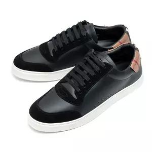 [버버리]남성용 버버리 빈티지 체크 코튼 스니커즈  8061752 1189  블랙