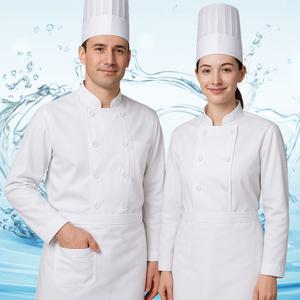 조리복 세트 고급 쉐프복 제과제빵 한식 위생복 중식 일식 양식 조리사 셰프복 (긴팔 앞치마 조리모) 