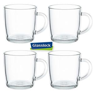 글라스락 내열강화유리 달콤머그(460ml)-4개 스위티커피컵 손잡이유리잔 홈카페 클래식머그컵