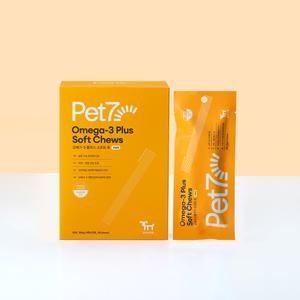 펫세븐 오메가3 플러스 소프트츄 (사슴) 강아지 육포 져키 저칼로리 영양 간식 노즈워크 훈련용 48츄