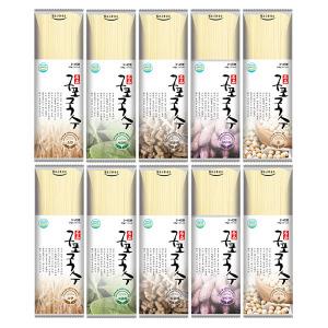 오색구포국수 벌크판매 315g-10개 (소면2+시금치2+둥굴레2+고구마2+콩2개) 잔치국수 비빔국수 콩국수 건면