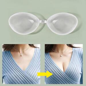 실리콘 왕뽕 투명 누드 브라 패드 접착식 볼륨업 브라뽕