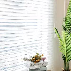 LUCKHEE 우드폼블라인드 화이트 나무 원목 커튼 암막 거실창 창문 브라인드