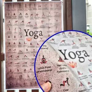 요가 자세 포스터 포즈 그림 동작모음 표 그려진 연습 안내도 일러스트 벽걸이형 이름 방법 가이드 그려진