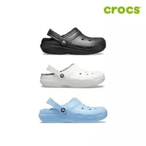 [크록스 정품]  클래식 라인드 클로그 공용 털샌들 203591 3종 택1