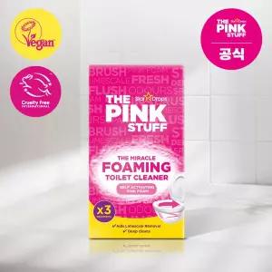 [핑크스터프] 변기세정제 포밍타입 100g x 3개입 변기 찌든때 냄새 제거 가루타입 발포형 거품형