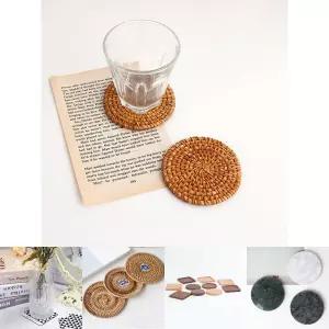 라탄 원형 컵받침/냄비/받침/컵홀더/티코스터/받침대/멀티/찻잔/코스터/컵패드/잔받침/커피잔/음료