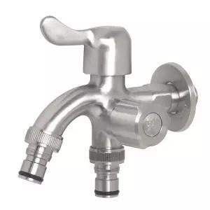 올스텐 SUS304 양커플링 양갈래 수도꼭지 두갈래 수전 세탁기 베란다