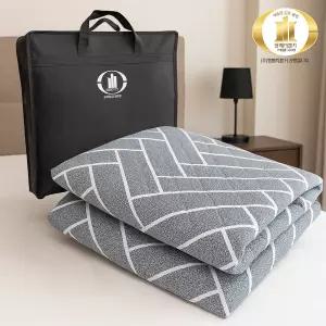 한일의료기 EMF 탄소매트 카본매트 전기장판 전기요 1인용 싱글 95x180cm , 2인용 더블 135x180cm ,헤링본