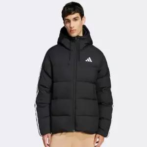 갤러리아 [ADIDAS]에센셜 클라이마웜 3-스트라이프 푸퍼 다운 후드 재킷/JM4165