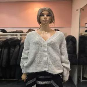 [에고이스트] 스팽글 믹스브이넥 니트 가디건  ER4BX-019