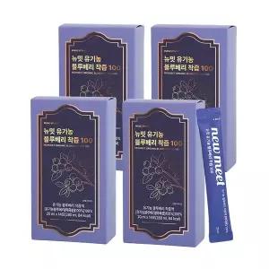 [뉴밋]유기농 100% NFC 생착즙 생과 블루베리즙 블루베리주스 4박스