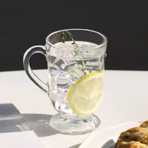 런옵 손잡이 고블렛 300ml/전자렌지/식기세척/머그잔/투명컵/유리잔/유리컵/유리/머그컵/커피잔/카페컵