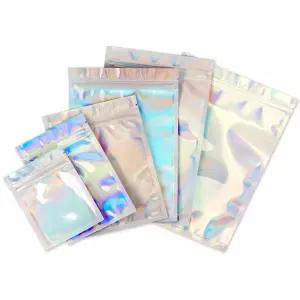 홀로그램 다용도 지퍼백 소분 파우치 10.5x15/간식/투명/불투명/어린이집/작은선물/과자/구디백/