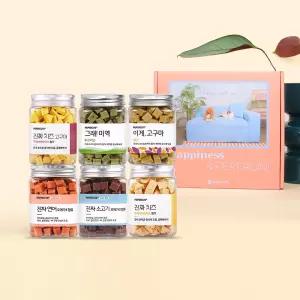 페페로니펫 진짜간식 6개 세트(소고기+연어+치즈+치즈고구마+미역+고구마)