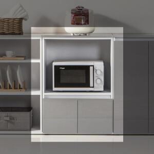 온가구 민스크 그레이 800 미니렌지대 밥솥전자레인지다이주방수납장틈새정리함