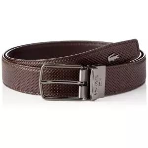 LACOSTE(라코스테) 소가죽 리버서블 비즈니스 벨트 LB80090 색상 다크브라운