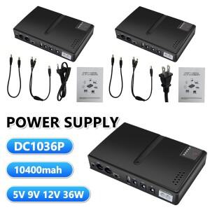 [호환품]DC UPS 무정전 전원 공급 장치 백업 휴대용 라우터 광학 고양이 5V 9V 12V 36W 10400mah 배터리 DC