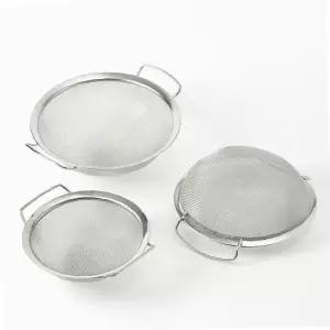 리크플 스텐 채반 3p 양손잡이 주방용 채망 뜰채