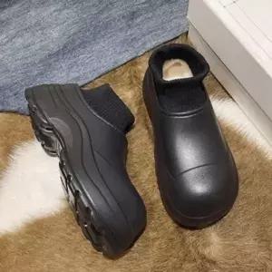 [하프클럽/]여자 방한 안감 스타일 실내화 코디 근무 방한화 통굽