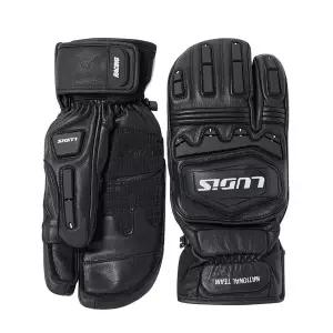 [루디스] 국가대표 LUPDUG07 블랙 알파인 스키 보드 레이싱 삼지 방한 가죽 장갑