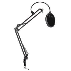 [미국배송] 오디오 테크니카 AKG 샘슨 NEAT 블루 마이크 등을 위한 팝 필터가 장착된 블루코일 서스펜션 붐 가위 팔 스탠드